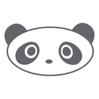 Oval Face Panda Decal (Grey)